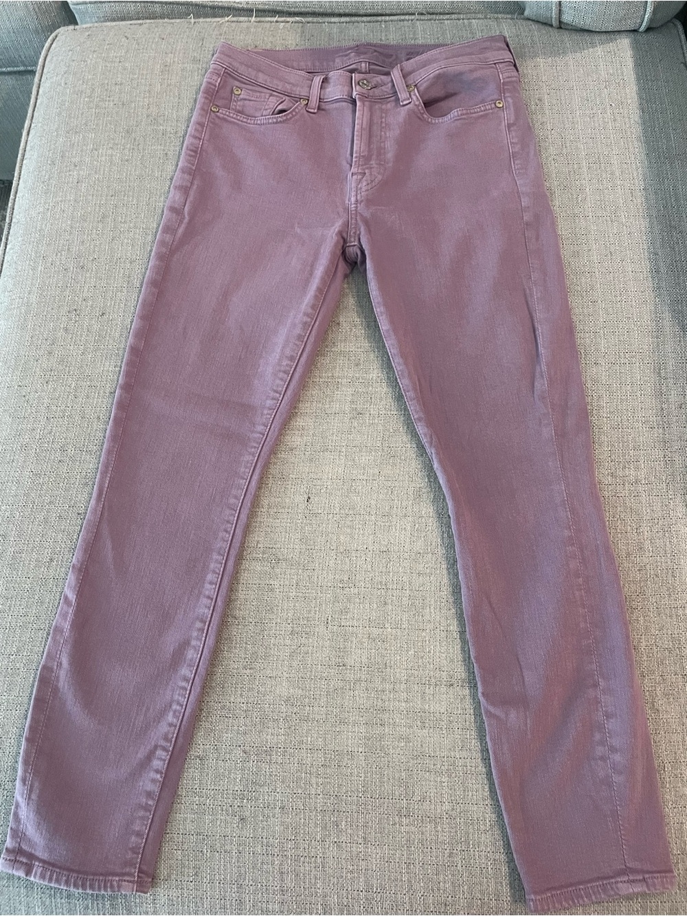 7 For All Mankind Straight Leg Jeans in Mauve